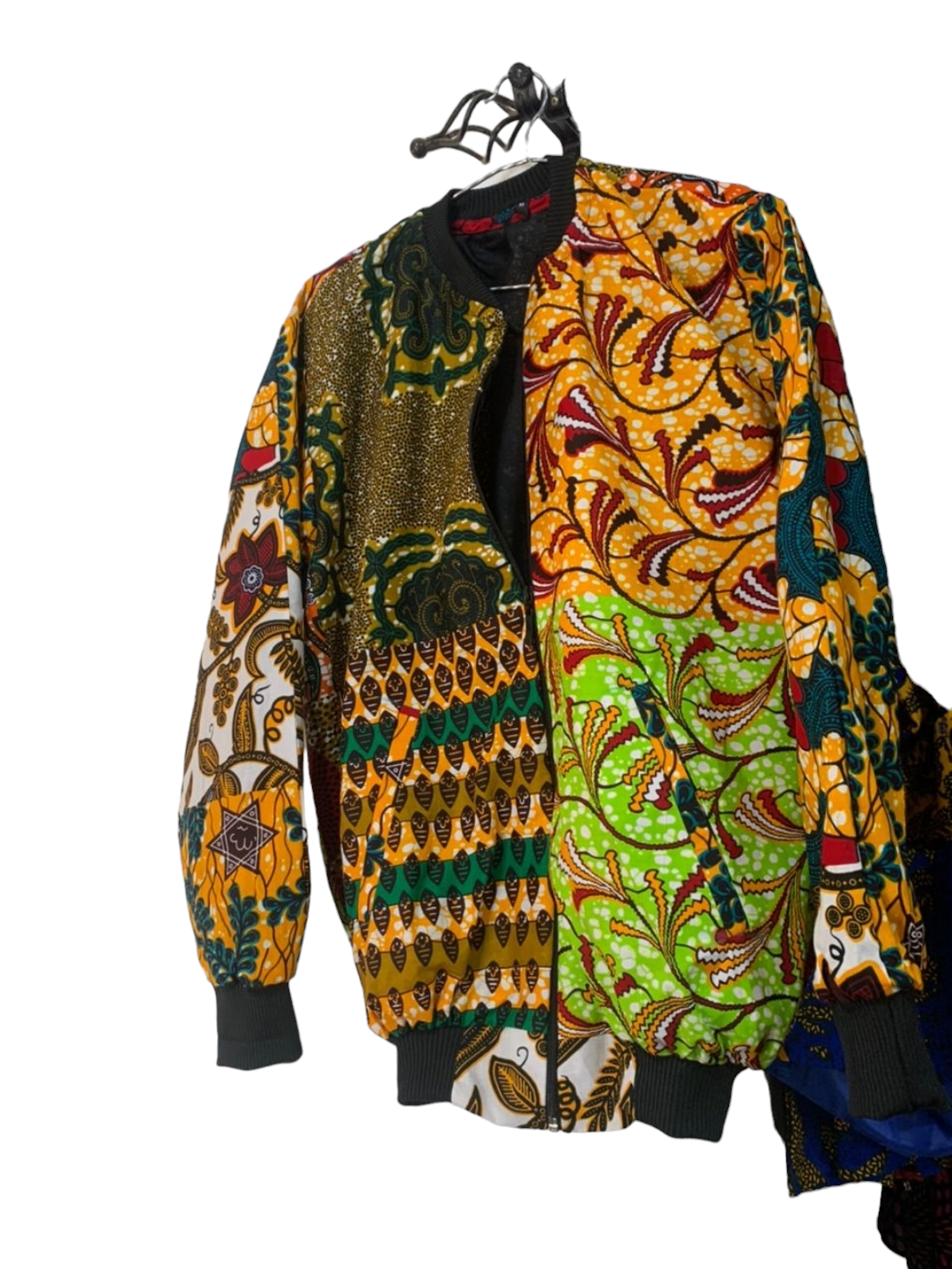 Patchwork Print Unisex Bomber Jacket