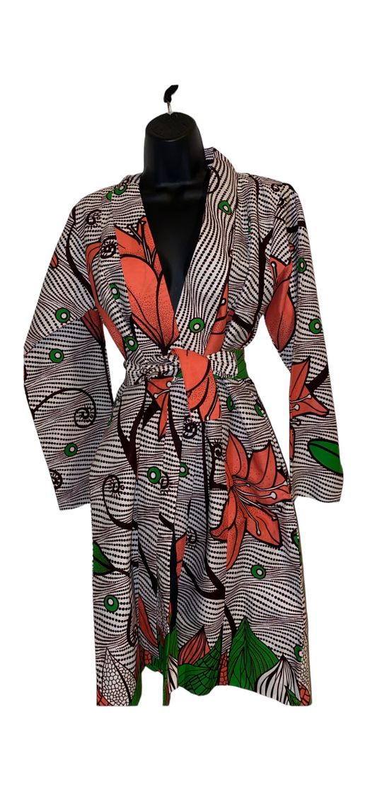 Ankara Flower Print Kimono