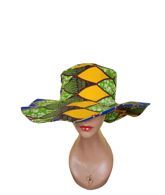 Ankara Print Sun Hat