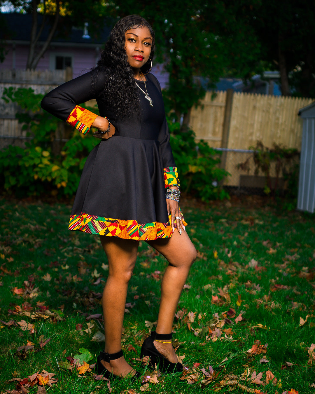 Kente Print Dress