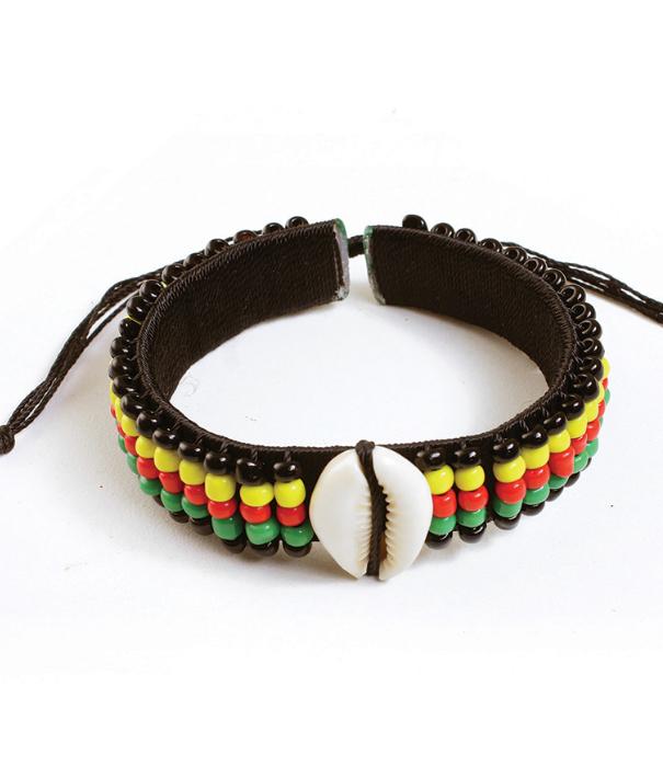 Rasta Cowrie Shell Bracelet