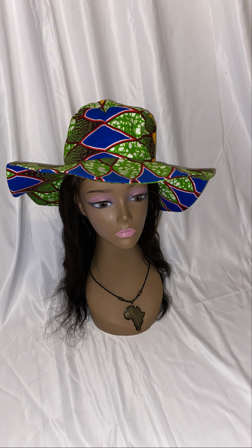 Ankara Print Sun Hat