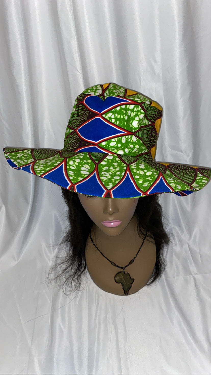 Ankara Print Sun Hat